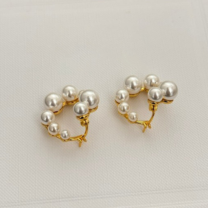 Celine Pearl Earrings - 18K Yellow Gold