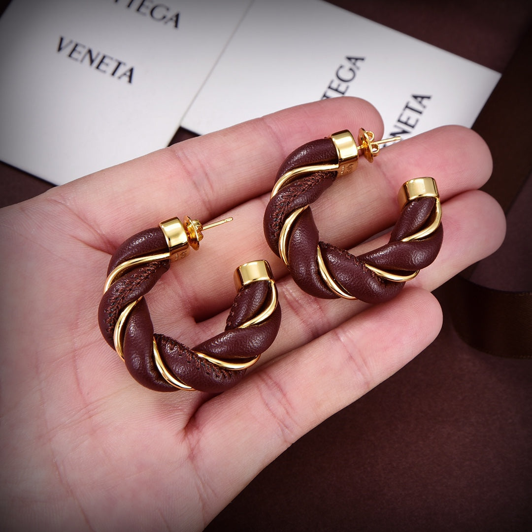 Bvlgari Brown Earrings - 18K Yellow Gold
