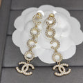 Chanel Pearl Pendant Earrings - 5.5 cm Height - 18K Yellow Gold