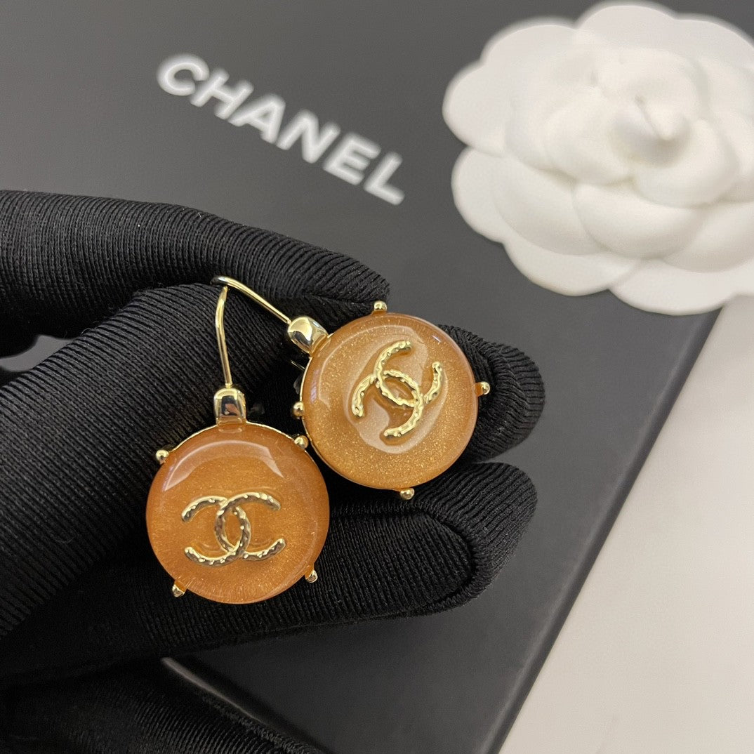 Chanel Crystal Earrings - 18K Yellow Gold