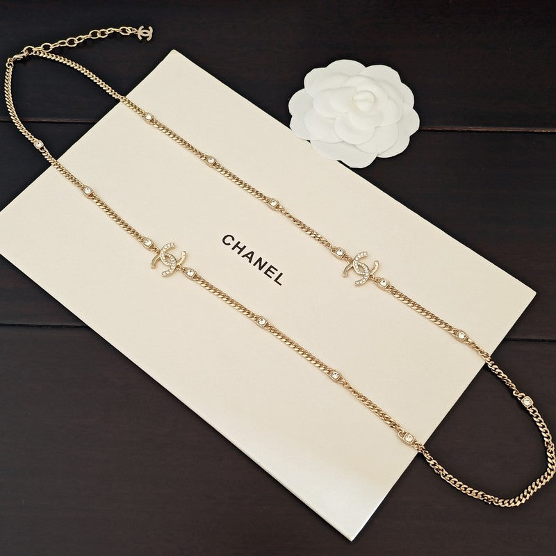 Chanel Crystal Long Necklace