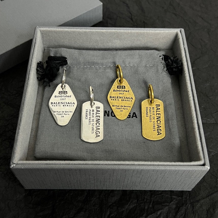 Balenciaga Plate Earrings - 18K Gold