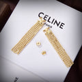 Celine Triomphe Precious Tassels Earrings - 18K Gold