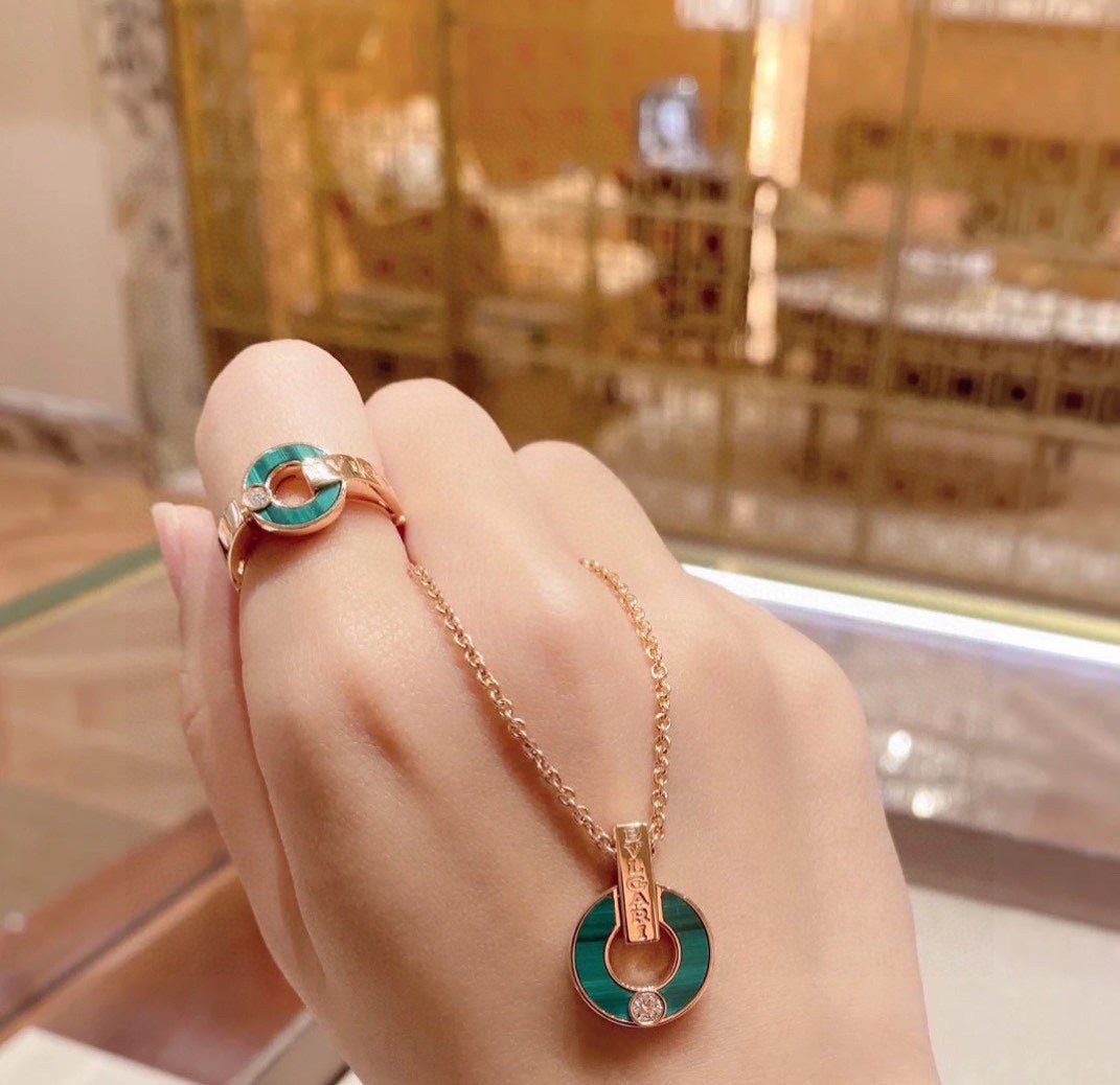 Bvlgari Malachite Ring - 18K Rose Gold
