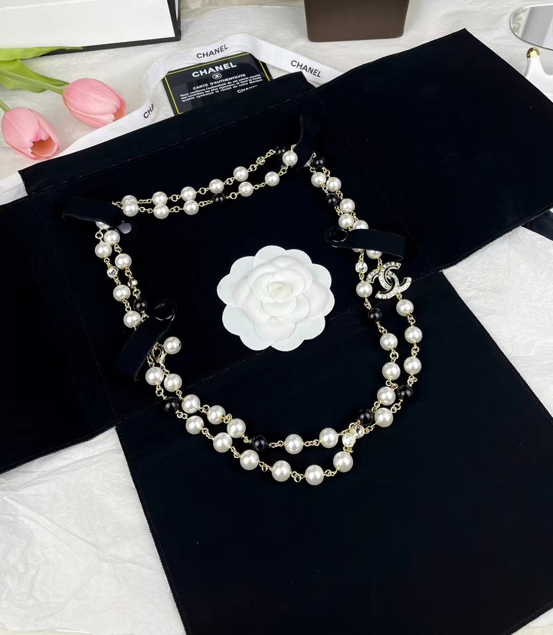 Chanel 23S Long Pearl Necklace