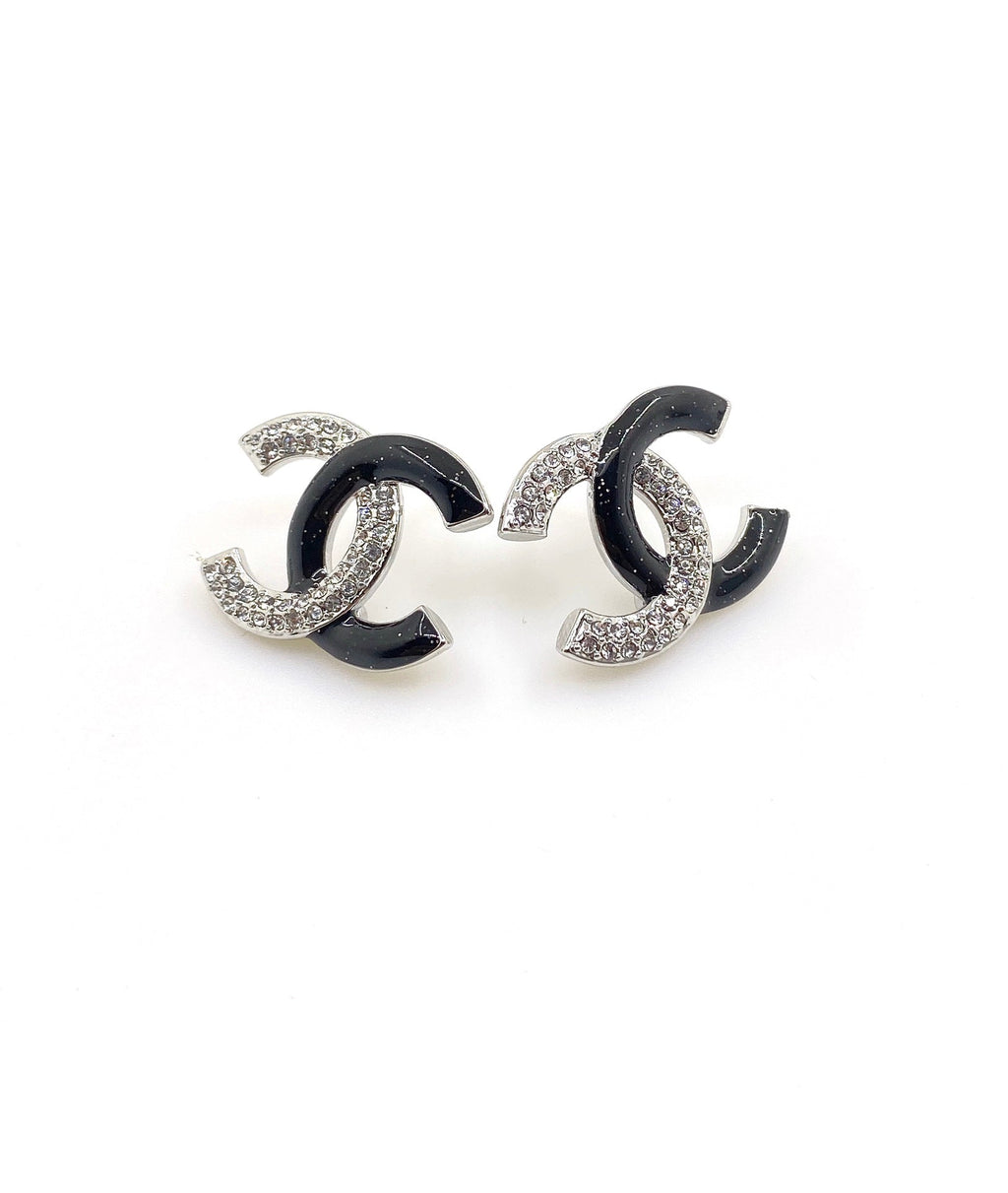 Chanel Black Diamond Earrings - 18K White Gold