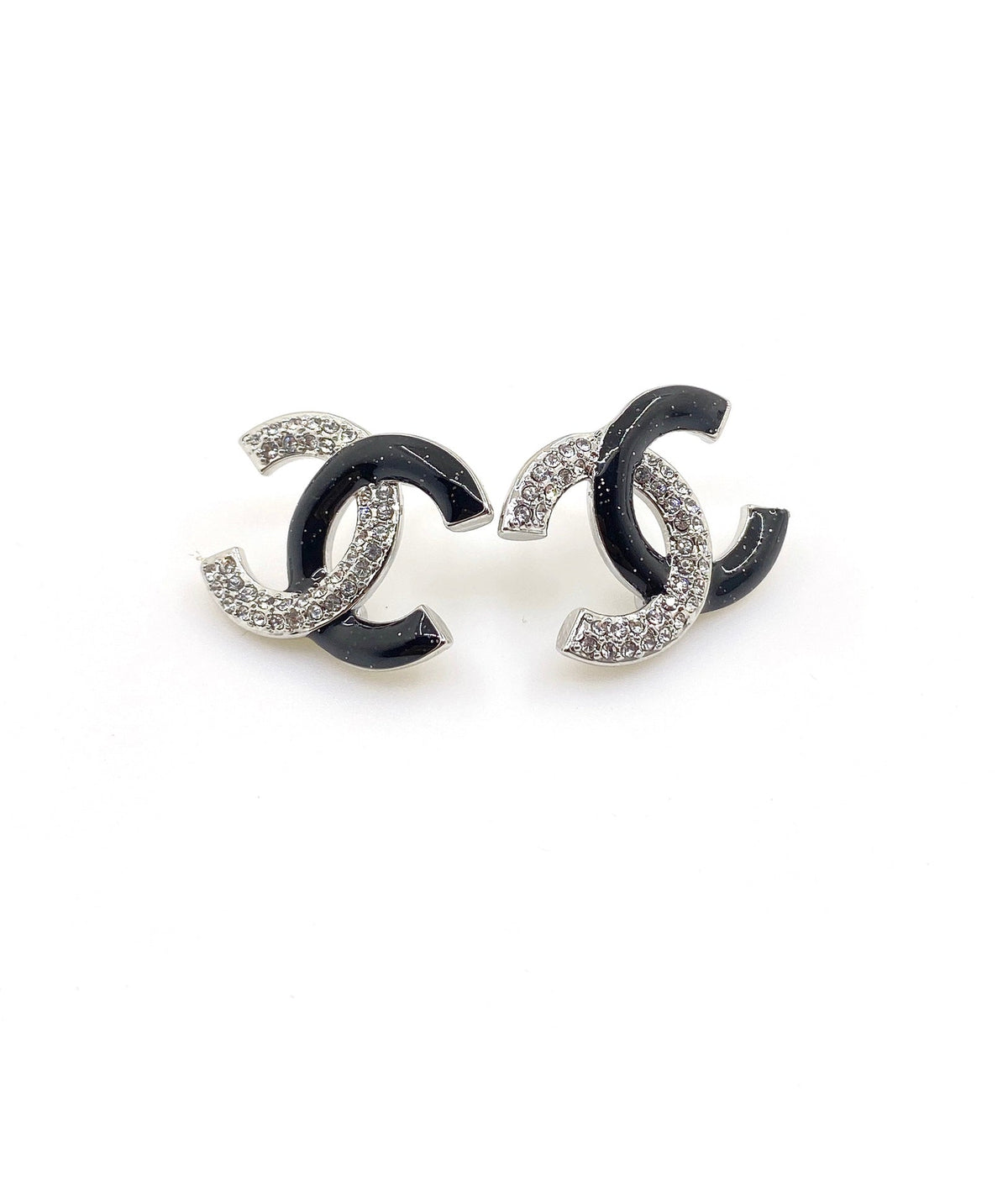 Chanel Black Diamond Earrings - 18K White Gold