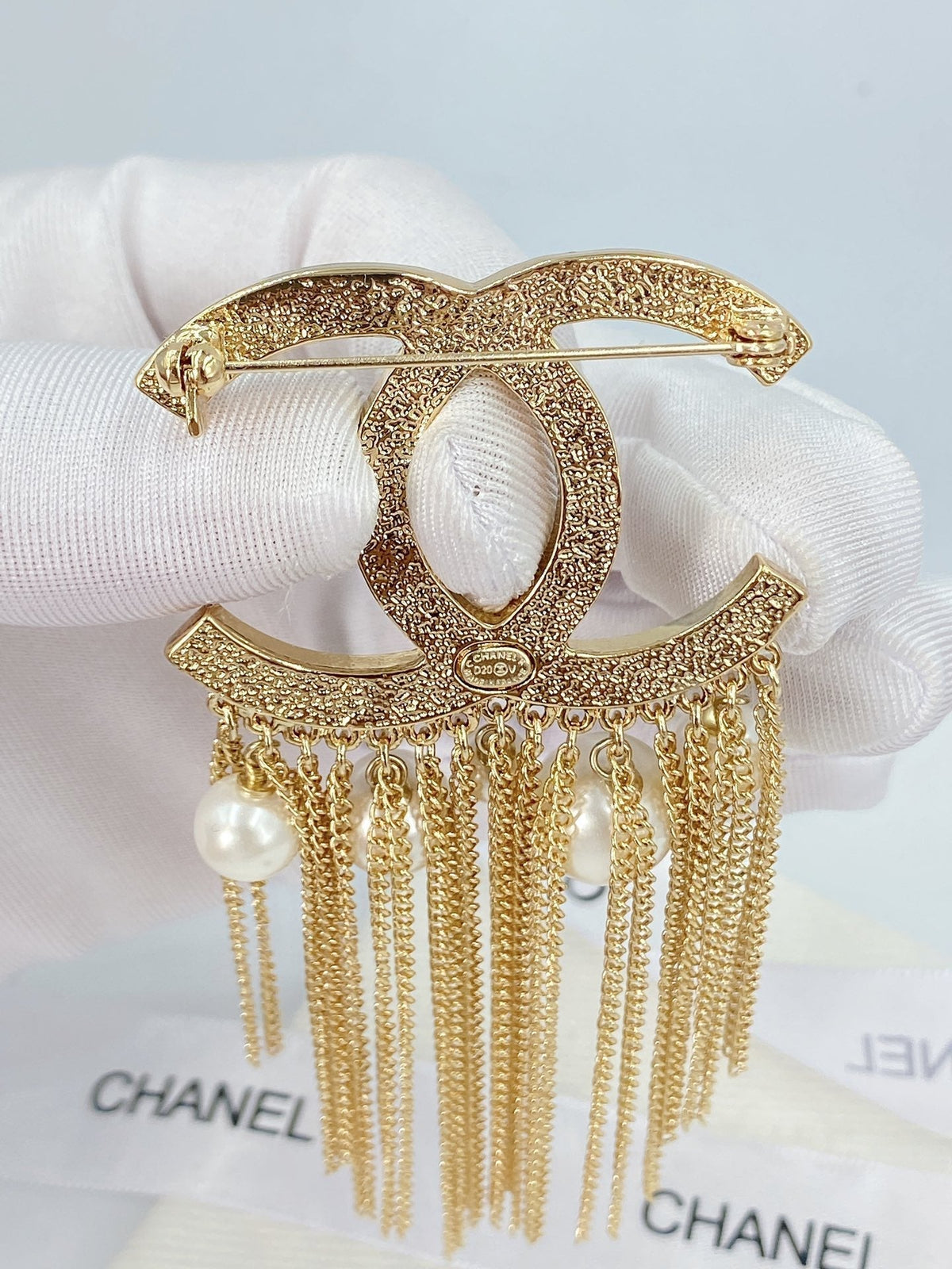 Chanel Pearl Tassel Brooch
