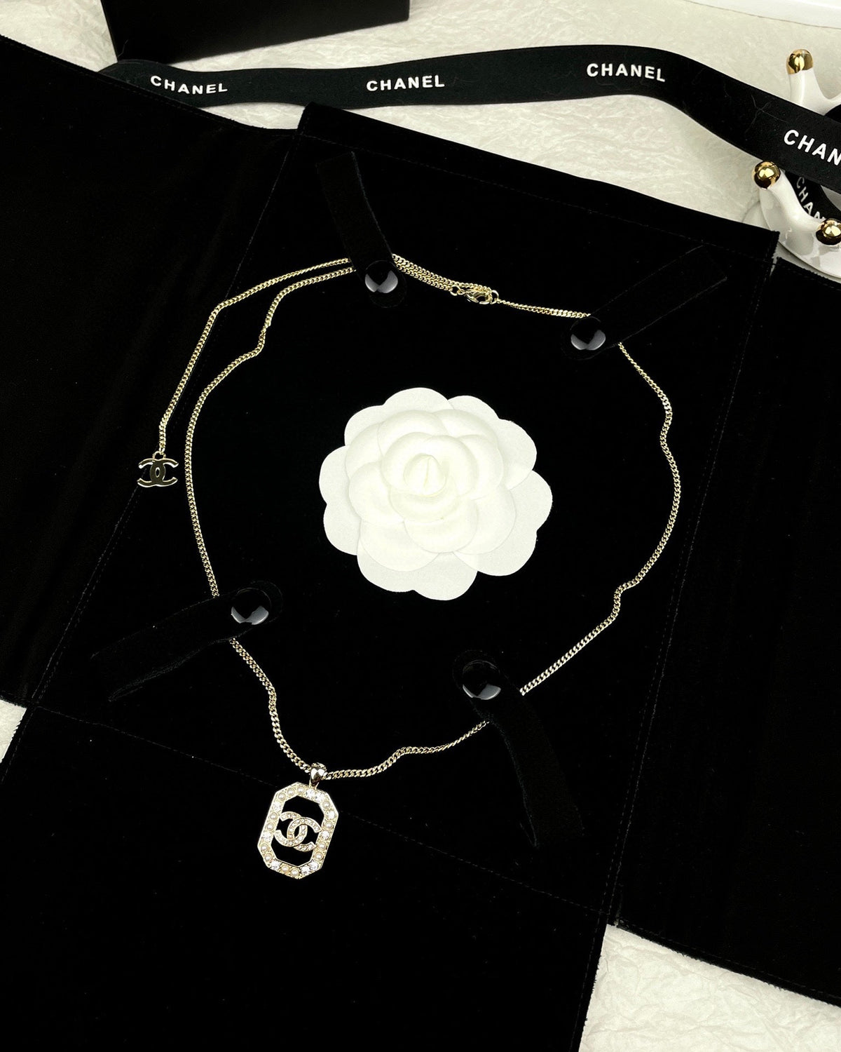 Chanel Perfume Bottle Chain Necklace
