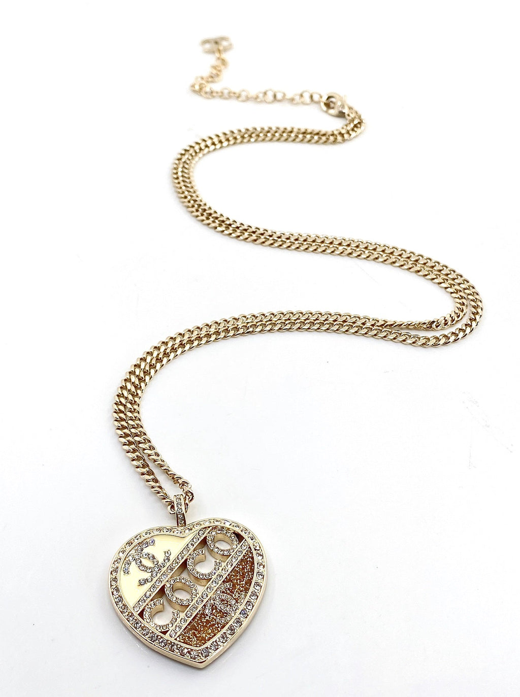 Chanel Heart Diamond Chain Necklace