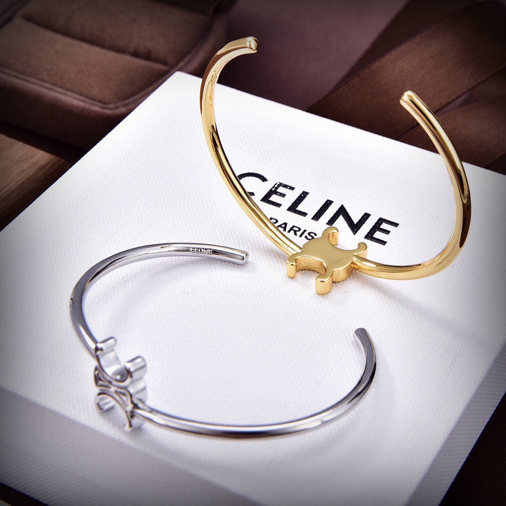 Celine Triomphe Asymmetric Bracelet