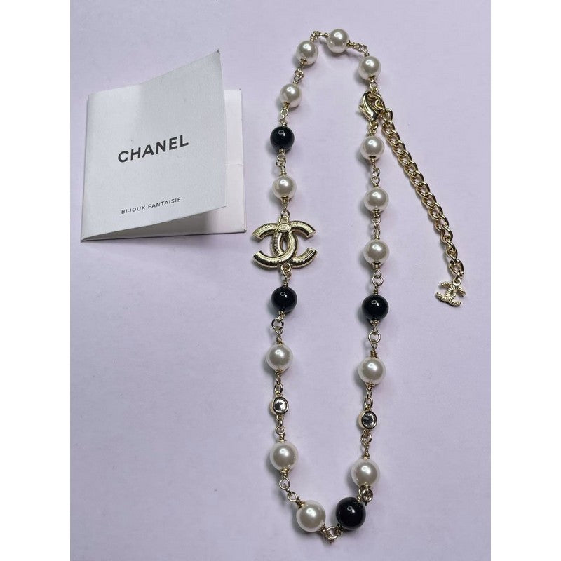 Chanel Black & White Pearl Necklace