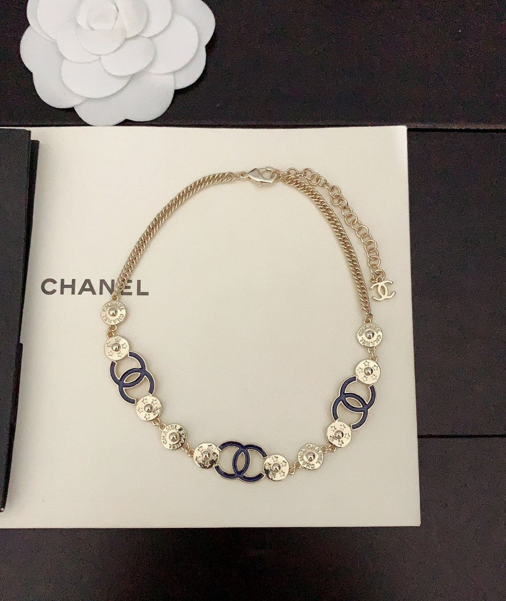 Chanel Blue Choker Necklace