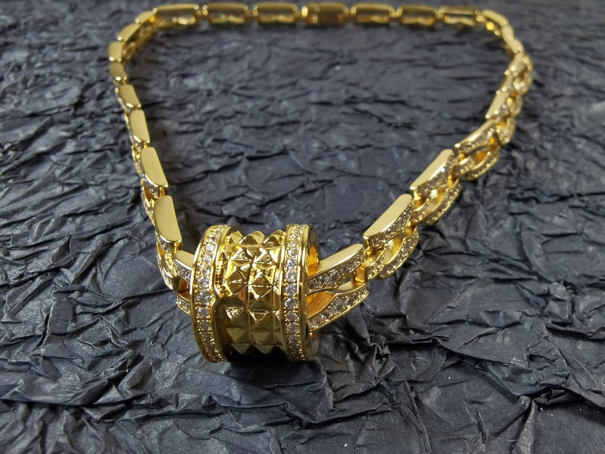 B.zero1 Diamonds Chain Link Necklace - 18K Gold