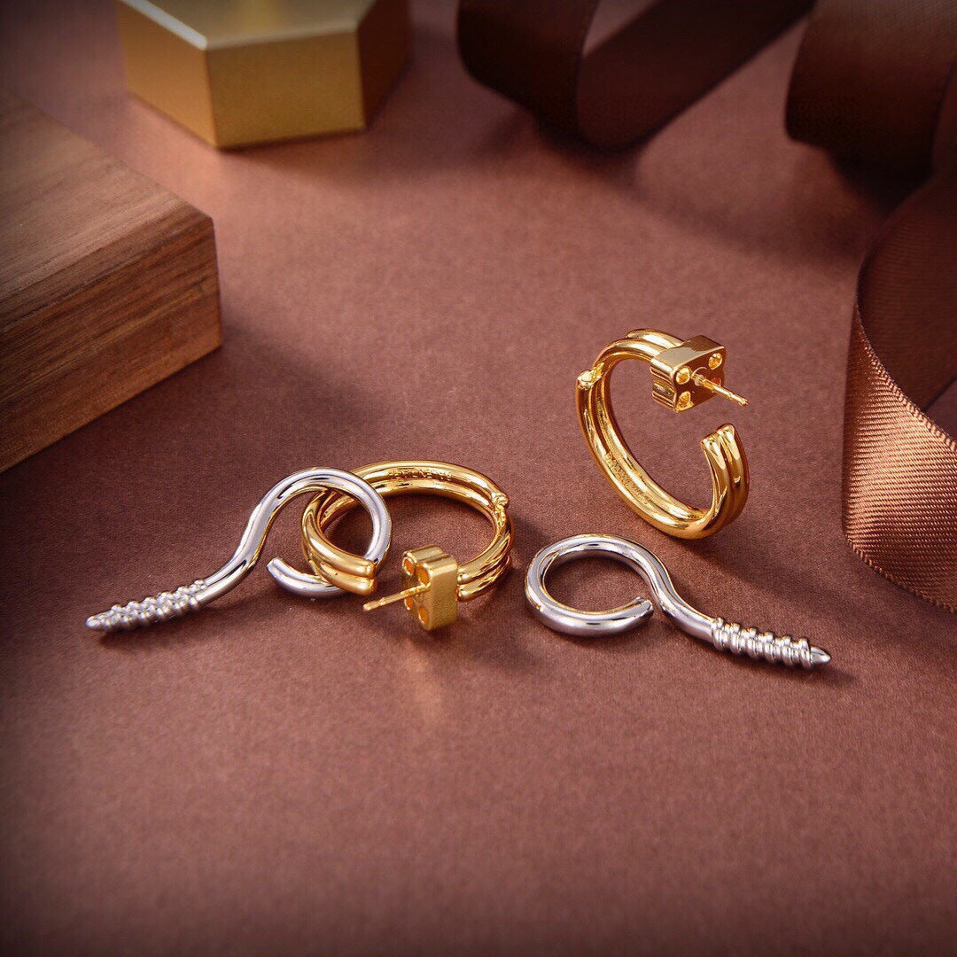 Balenciaga Screw Earrings - 18K Yellow Gold