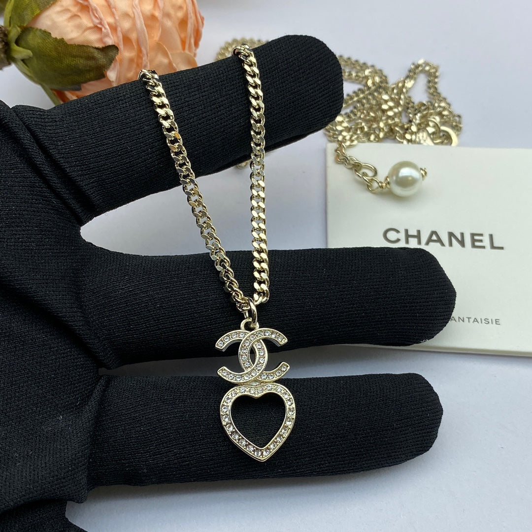 Chanel Heart Chain Necklace