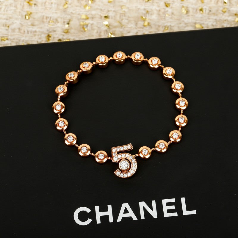 Chanel NO.5 Diamond Gold Bracelet