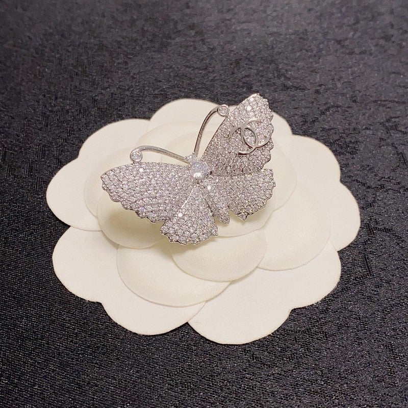Chanel Full Diamond Butterfly Brooch