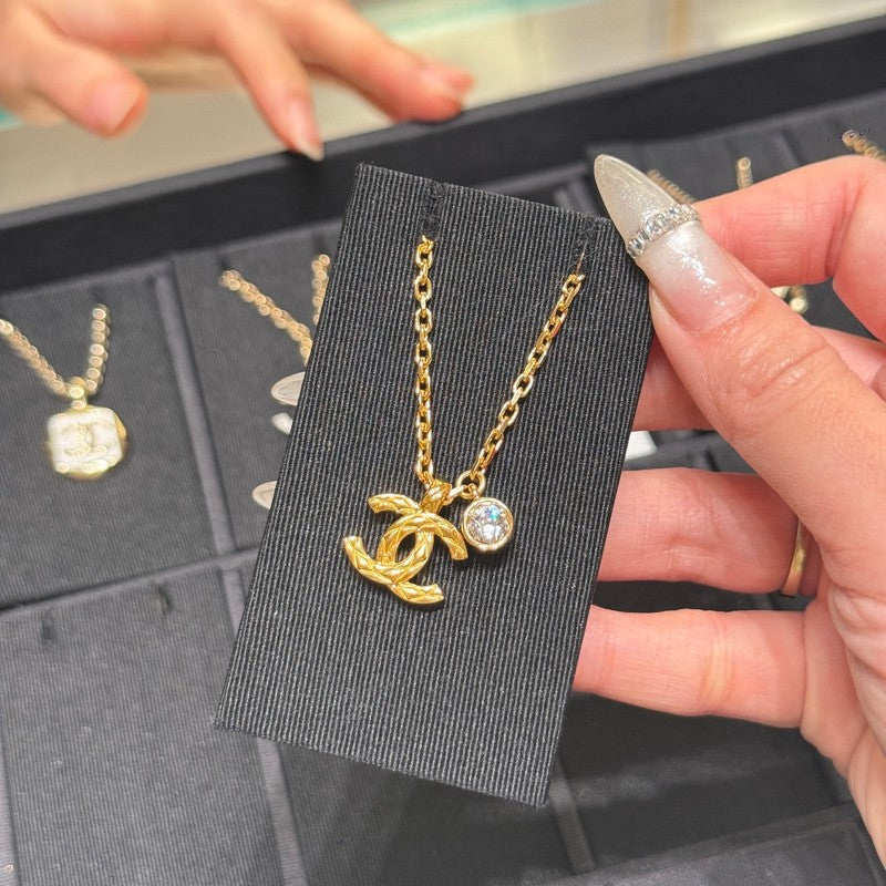 Chanel 26P Diamond Gold Necklace
