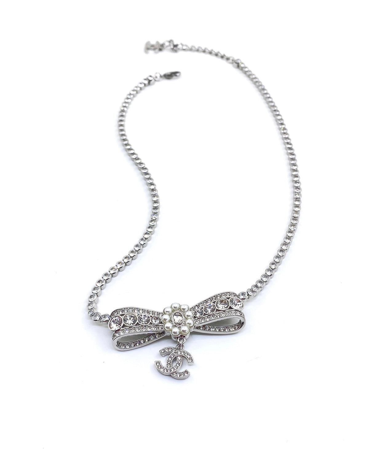 Chanel Diamonds Bow Tie Necklace