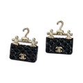 Chanel Classic Bag Pendant Earrings - 18K Yellow Gold
