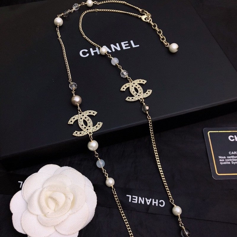 Chanel Long Pearl Necklace