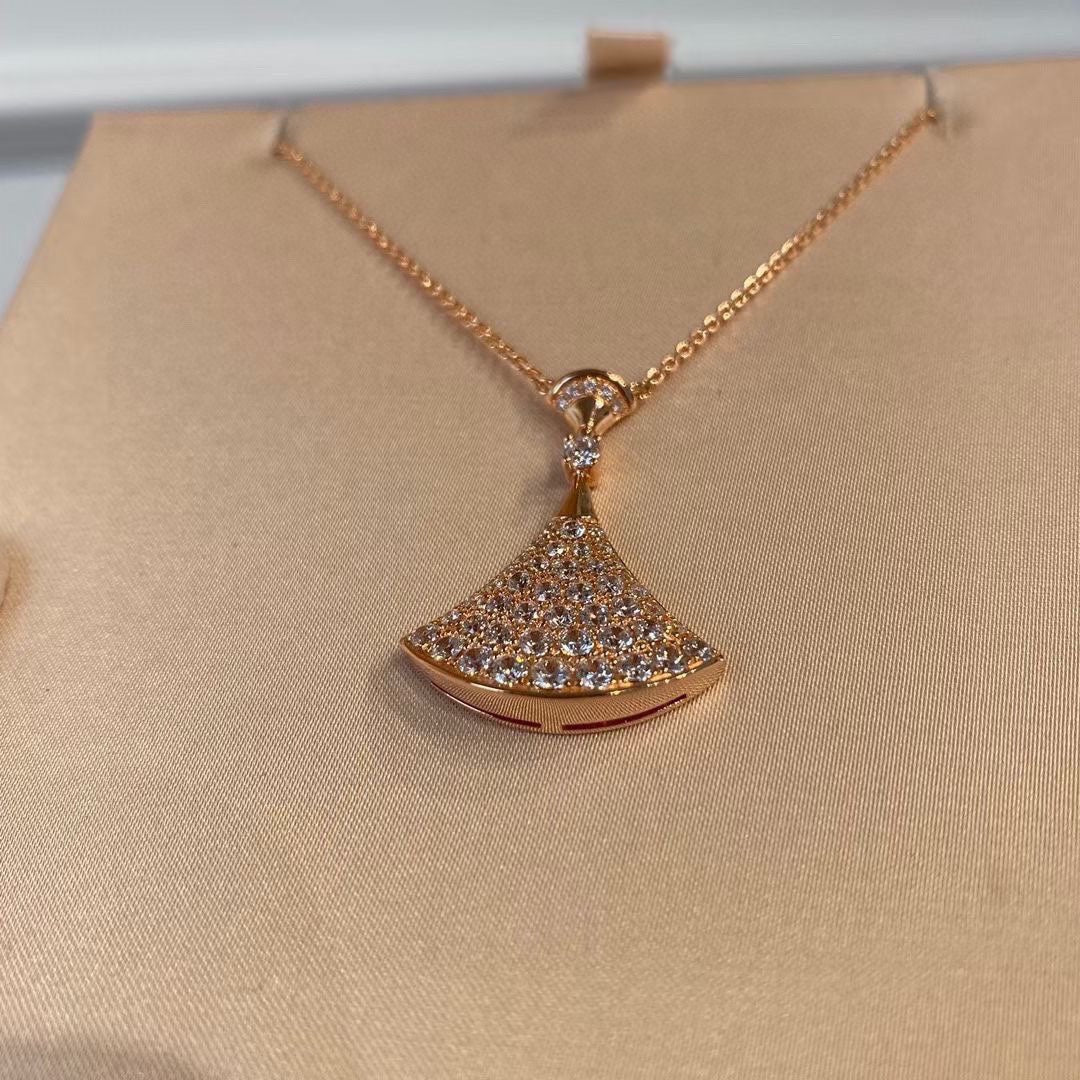 Bvlgari Dream Pave Diamond Necklace - 18K Gold