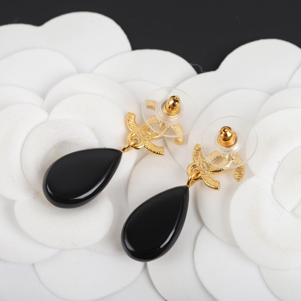 Chanel Camellia Pendant Earrings - 18K Yellow Gold