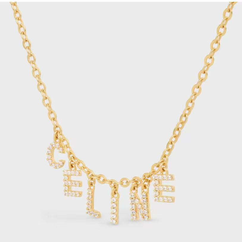 Celine Triomphe Paris Strass Crystal Necklace