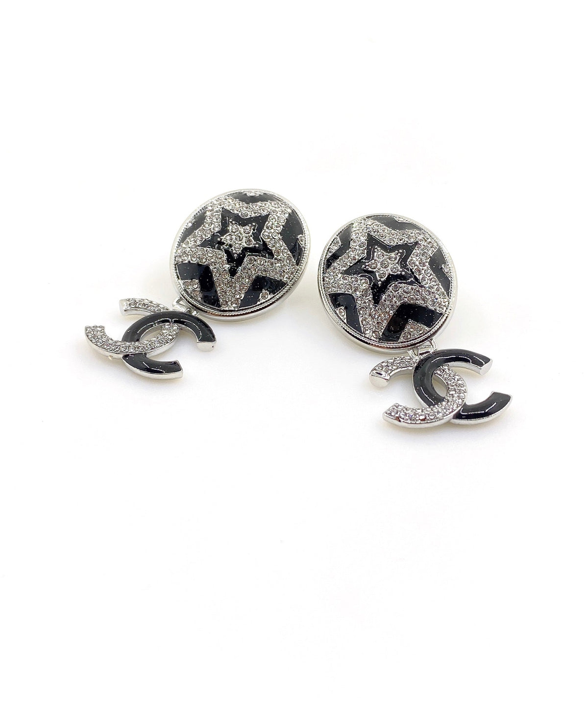 Chanel Diamond Earrings - 3.8 cm Height - 18K White Gold
