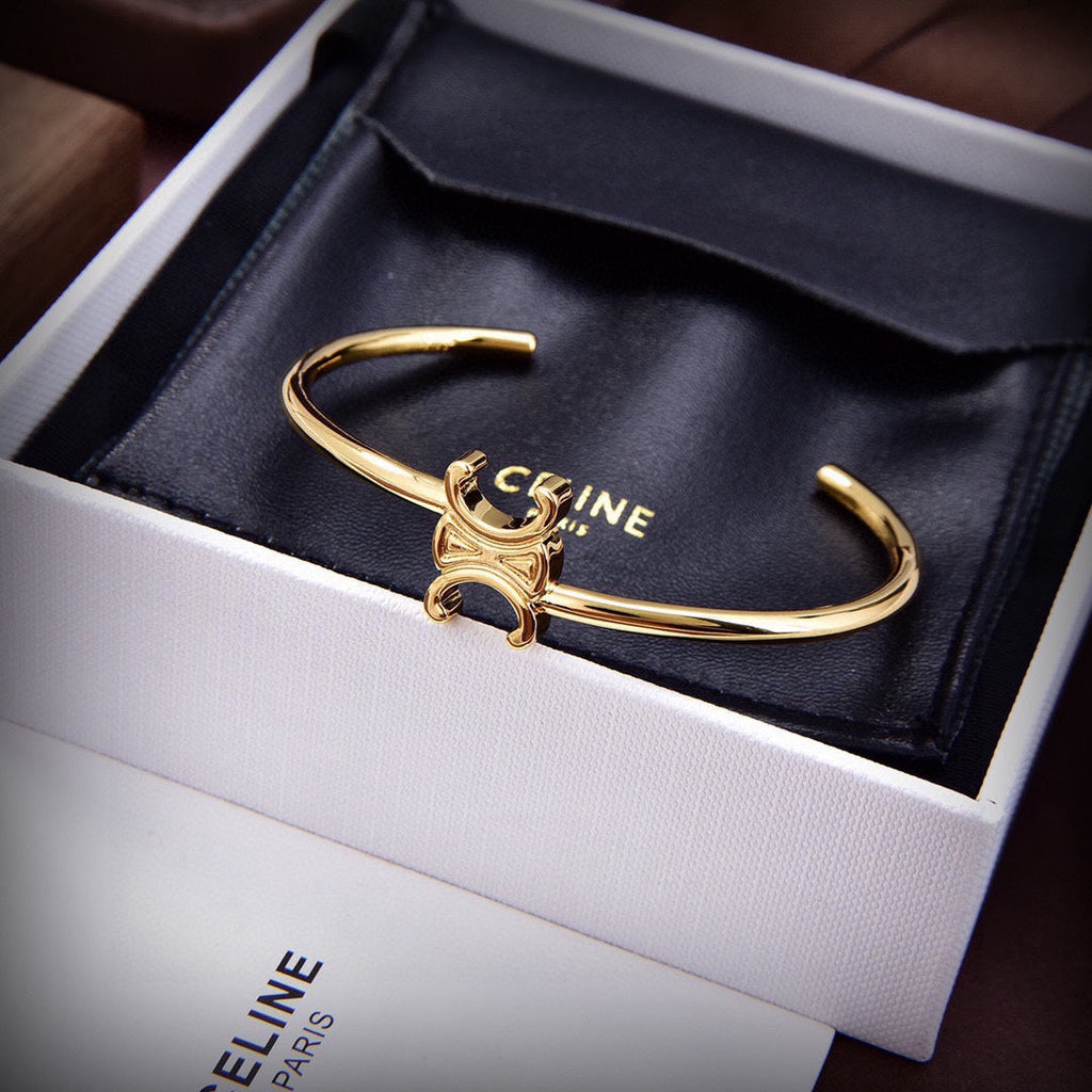 Celine Triomphe Asymmetric Bracelet