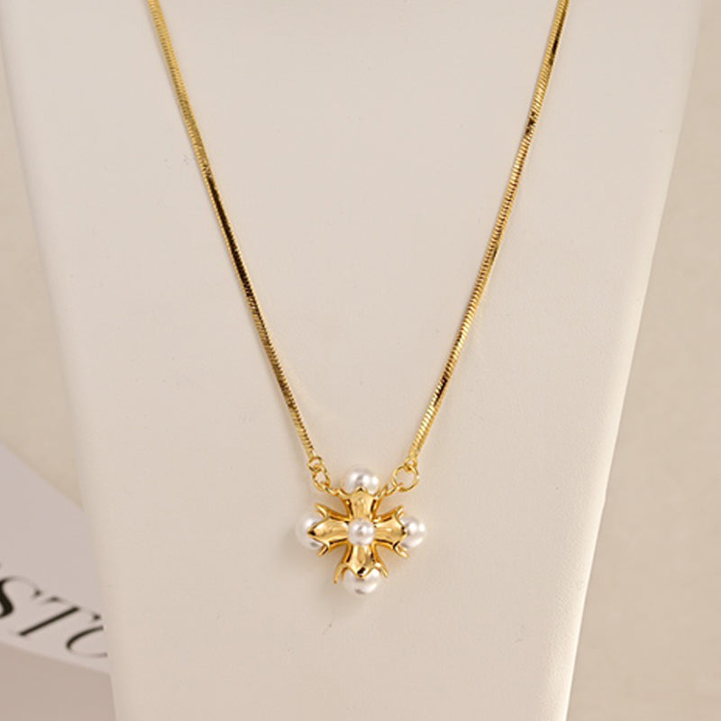 Celine Triomphe Celine Pearl Necklace