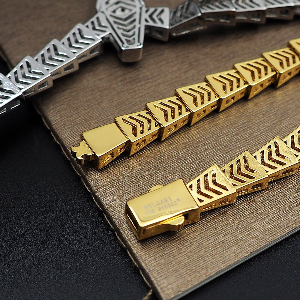 Bvlgari Serpenti Viper Full Pave Diamond Necklace - 18K Gold