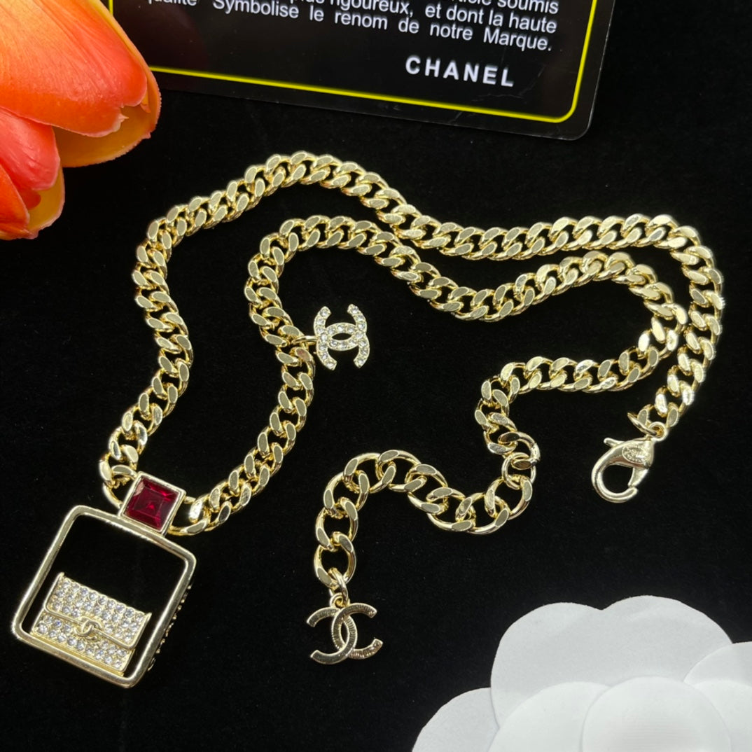 Chanel Bag Pendant Chain Necklace