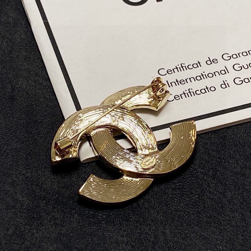 Chanel Diamond Gold Brooch