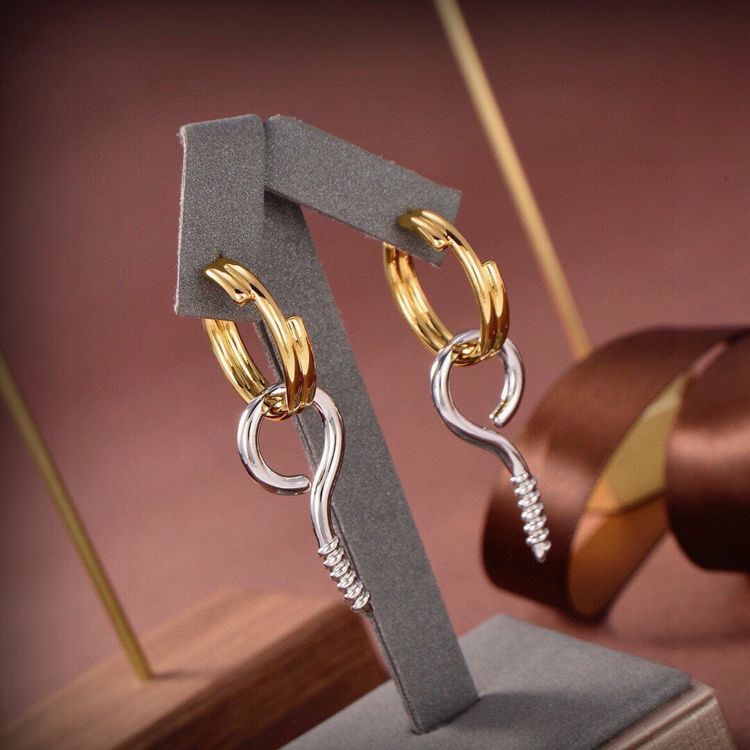 Balenciaga Screw Earrings - 18K Yellow Gold