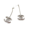 Chanel Long Crystal Earrings - 18K White Gold