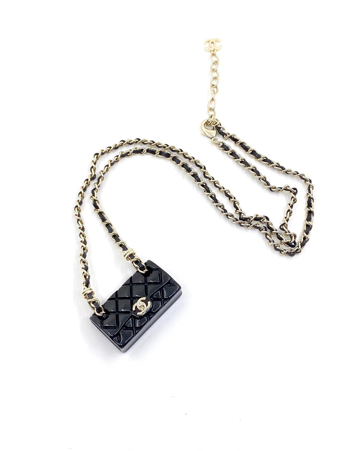 Chanel Black Bag Pendant Necklace