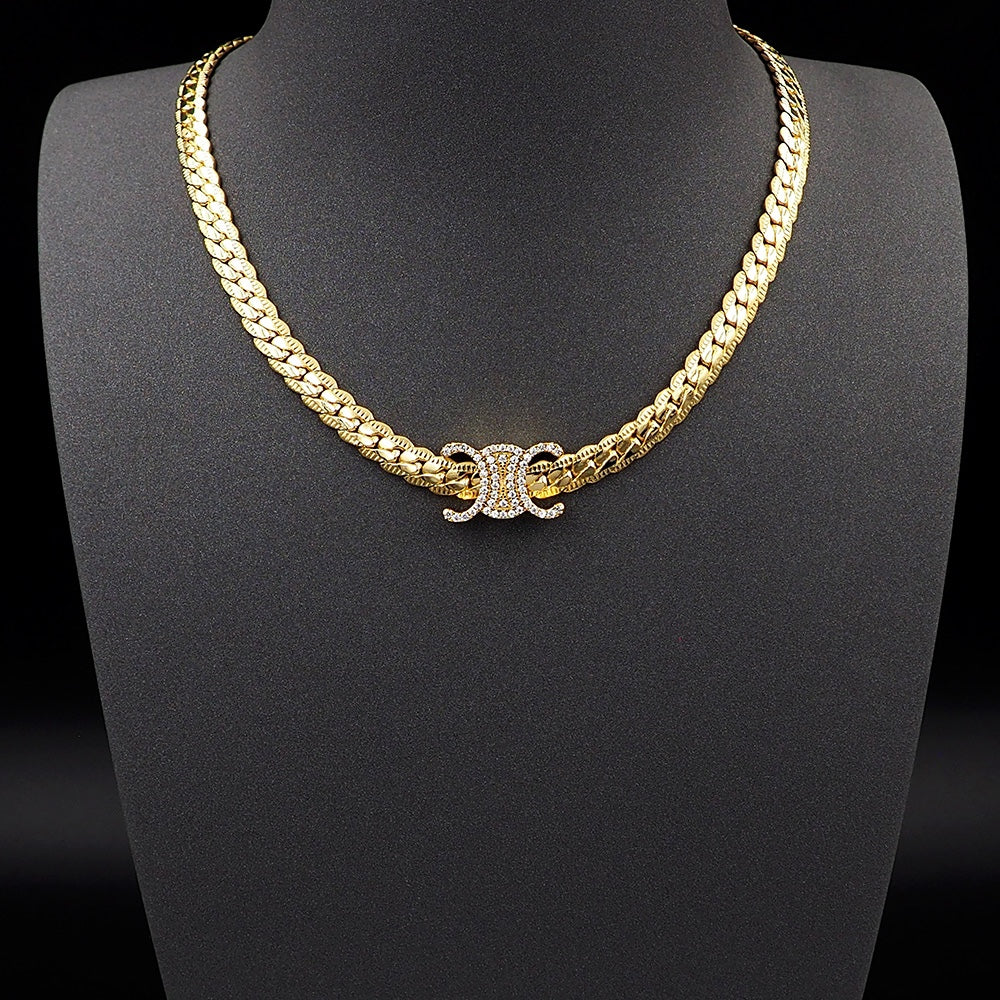 Celine Triomphe Diamond Necklace