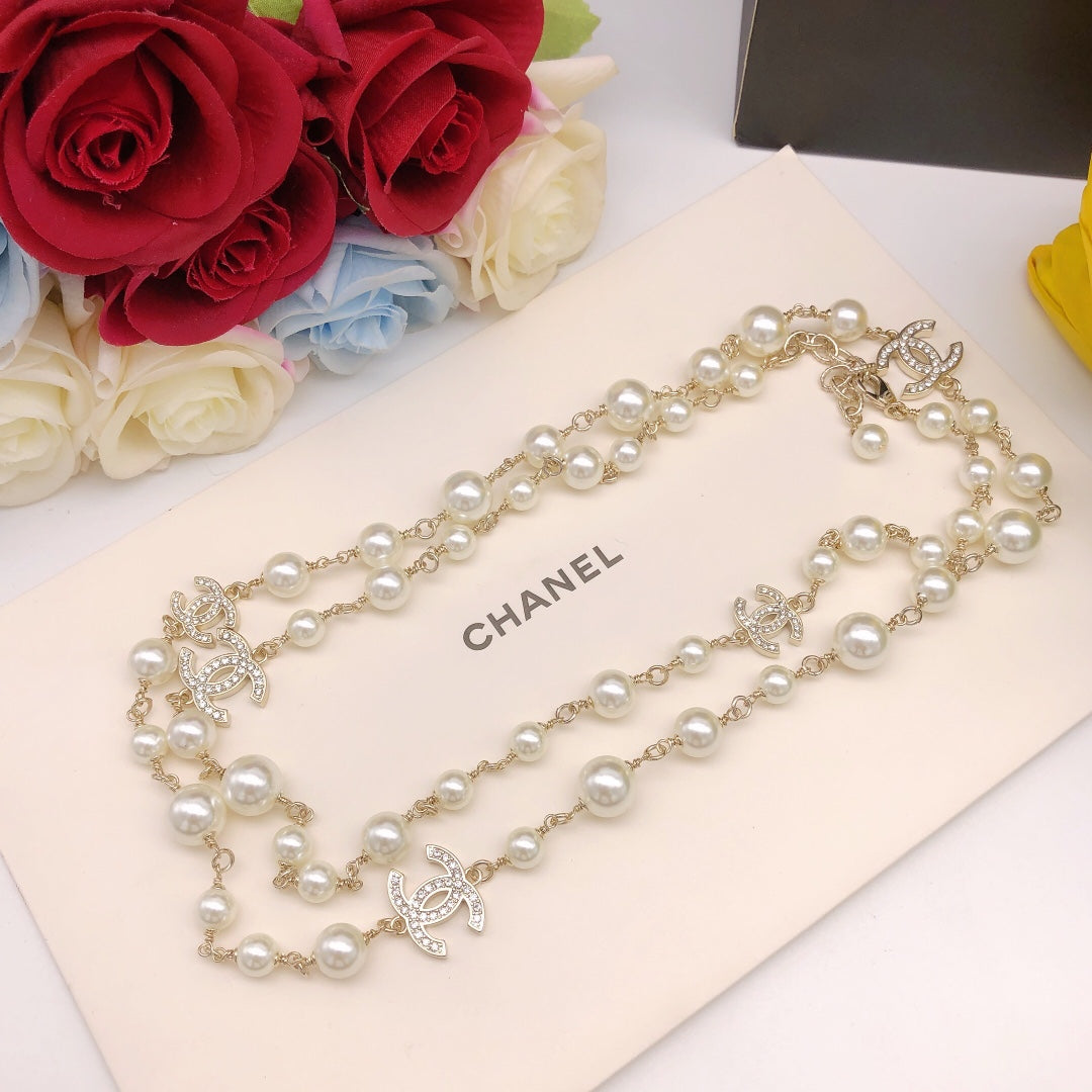 Chanel Long Pearl Necklace