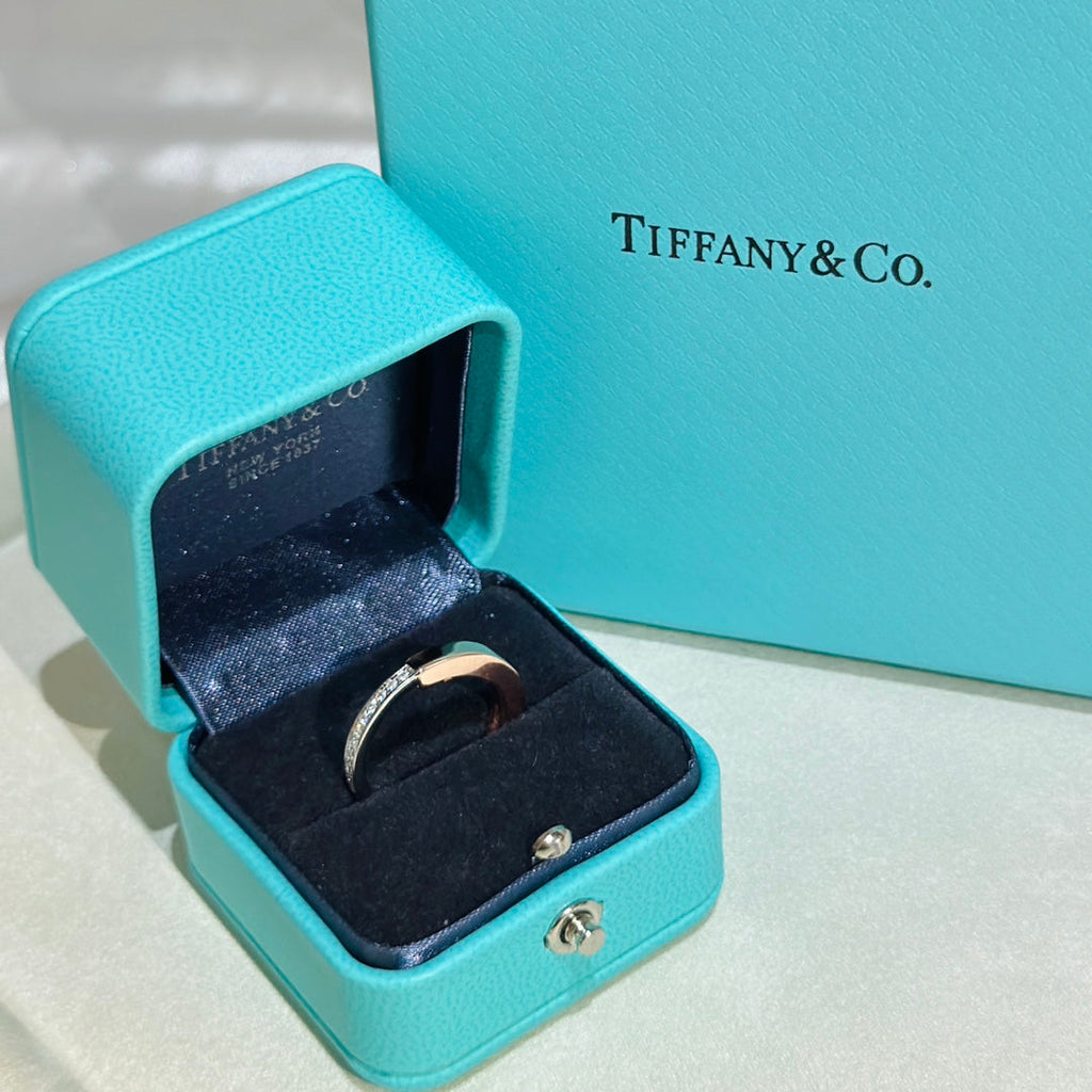 Tiffany Lock Moissanite Ring - 18K Rose Gold