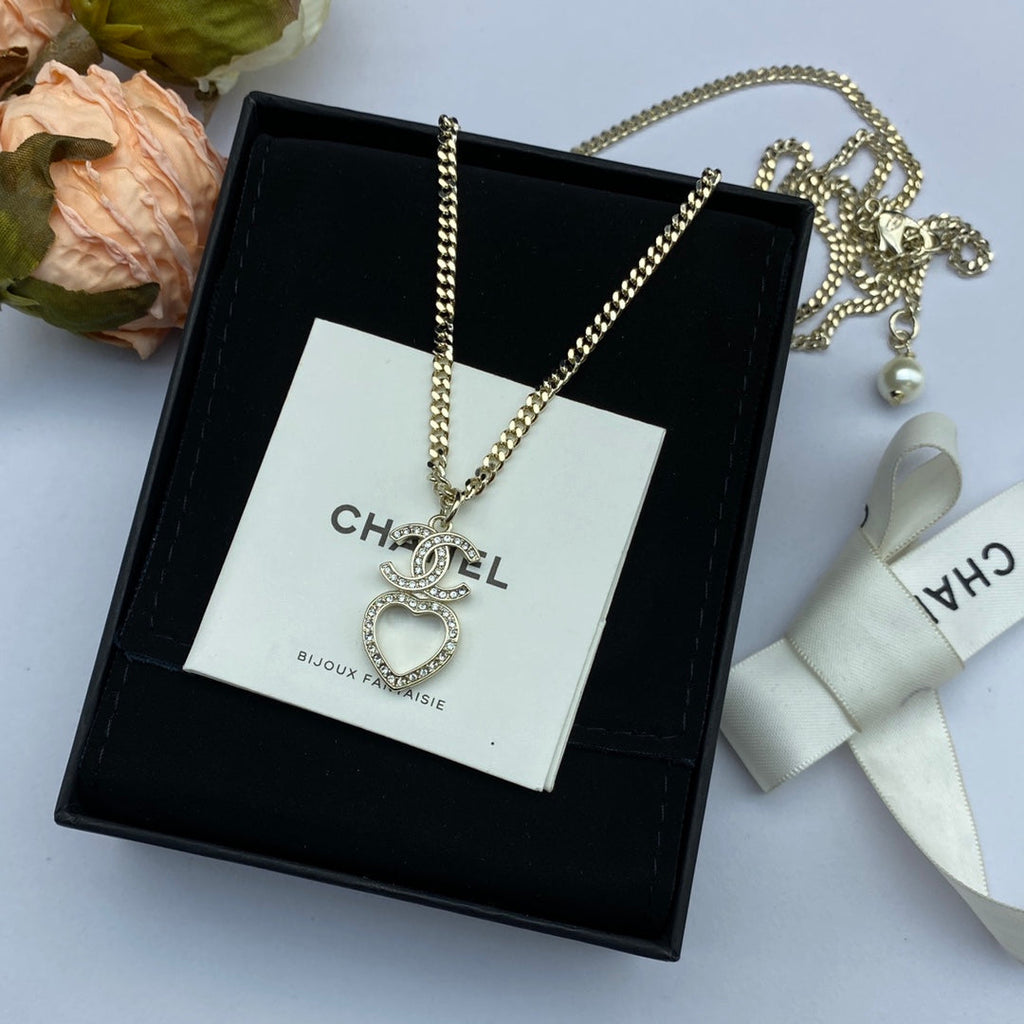 Chanel Heart Chain Necklace