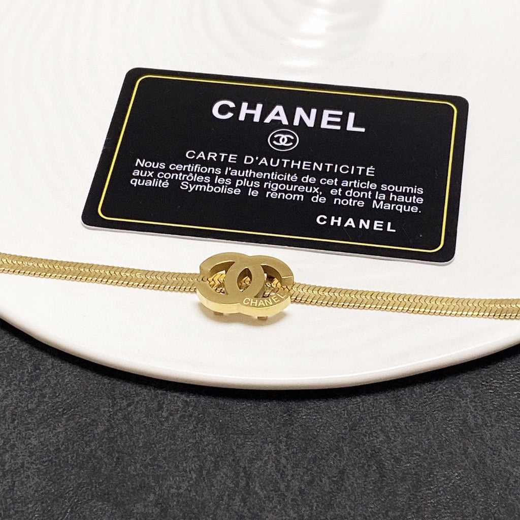 Chanel Gold Chain Choker Necklace