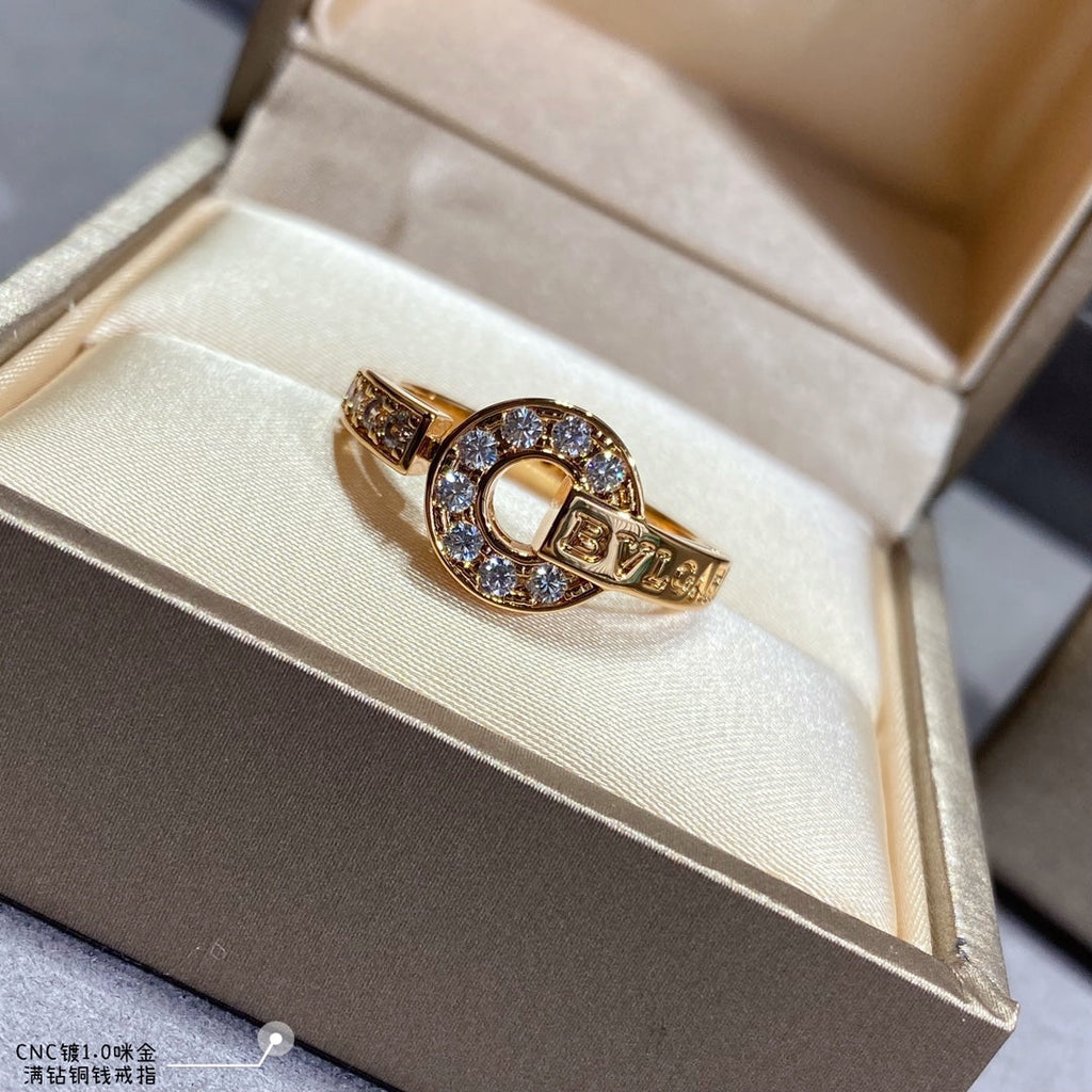 Bvlgari Moissanite Ring - 18K Rose Gold