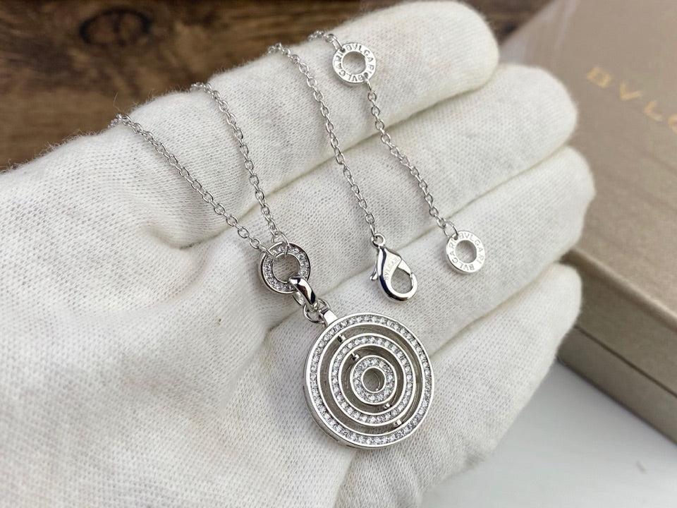 Bvlgari Cerchi Astrale Moissanite Necklace - 18K Gold