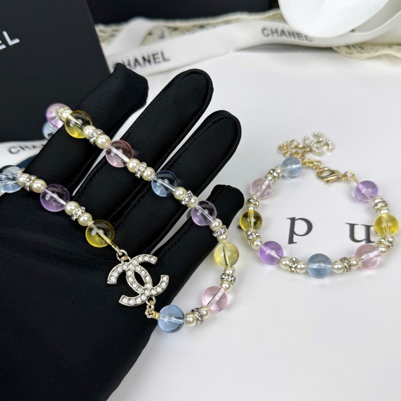 Chanel 26C Color Crystal Necklace