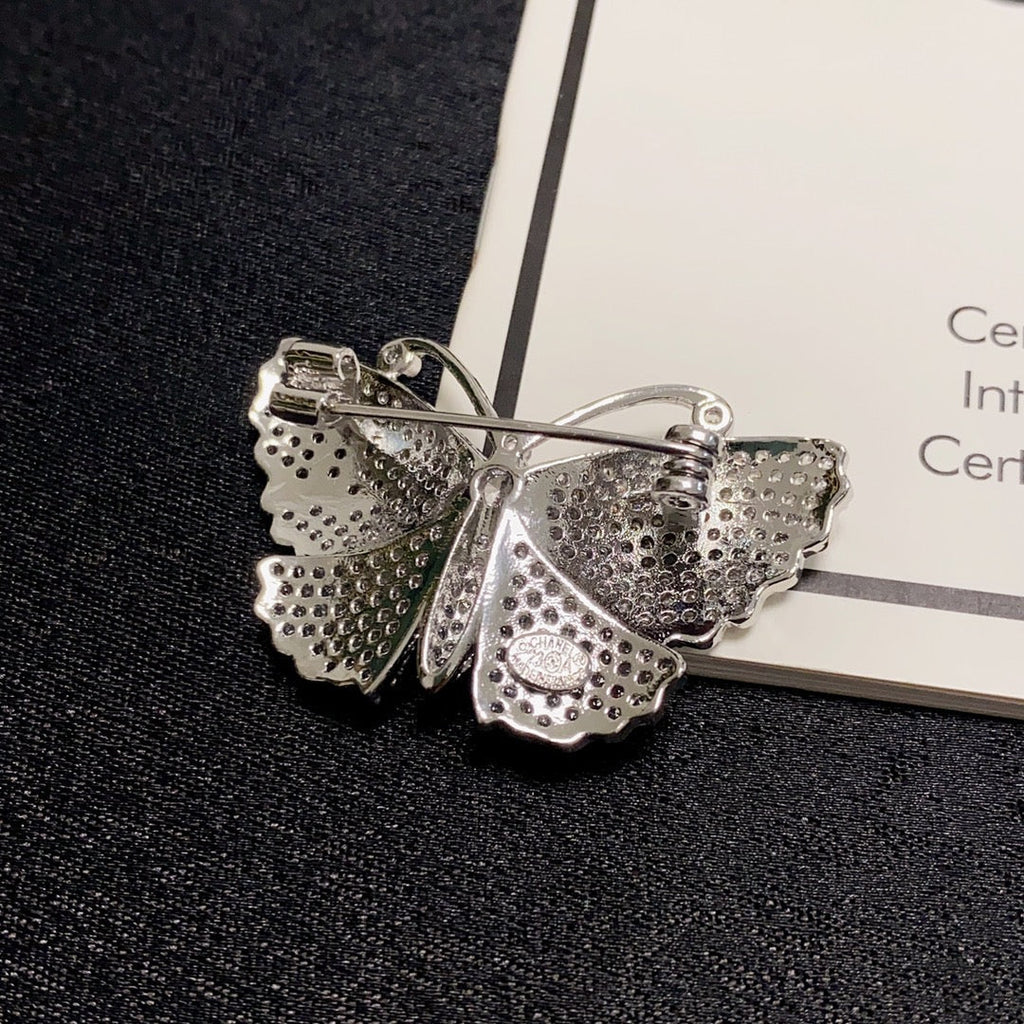 Chanel Butterfly Diamond Brooch