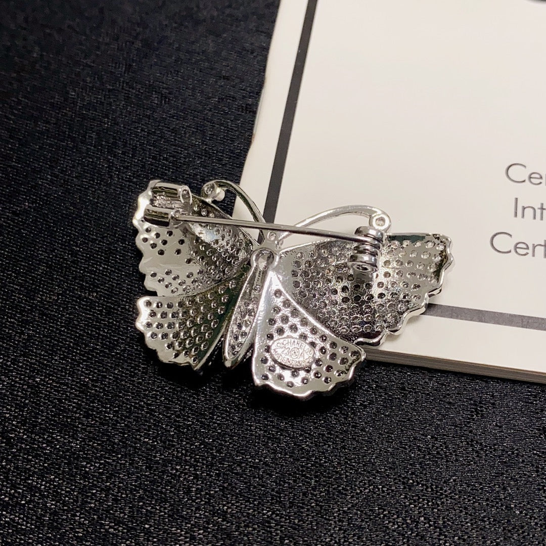 Chanel Butterfly Diamond Brooch