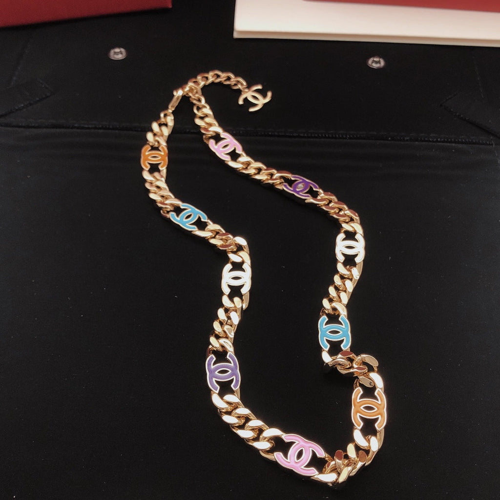 Chanel Color Chain Necklace
