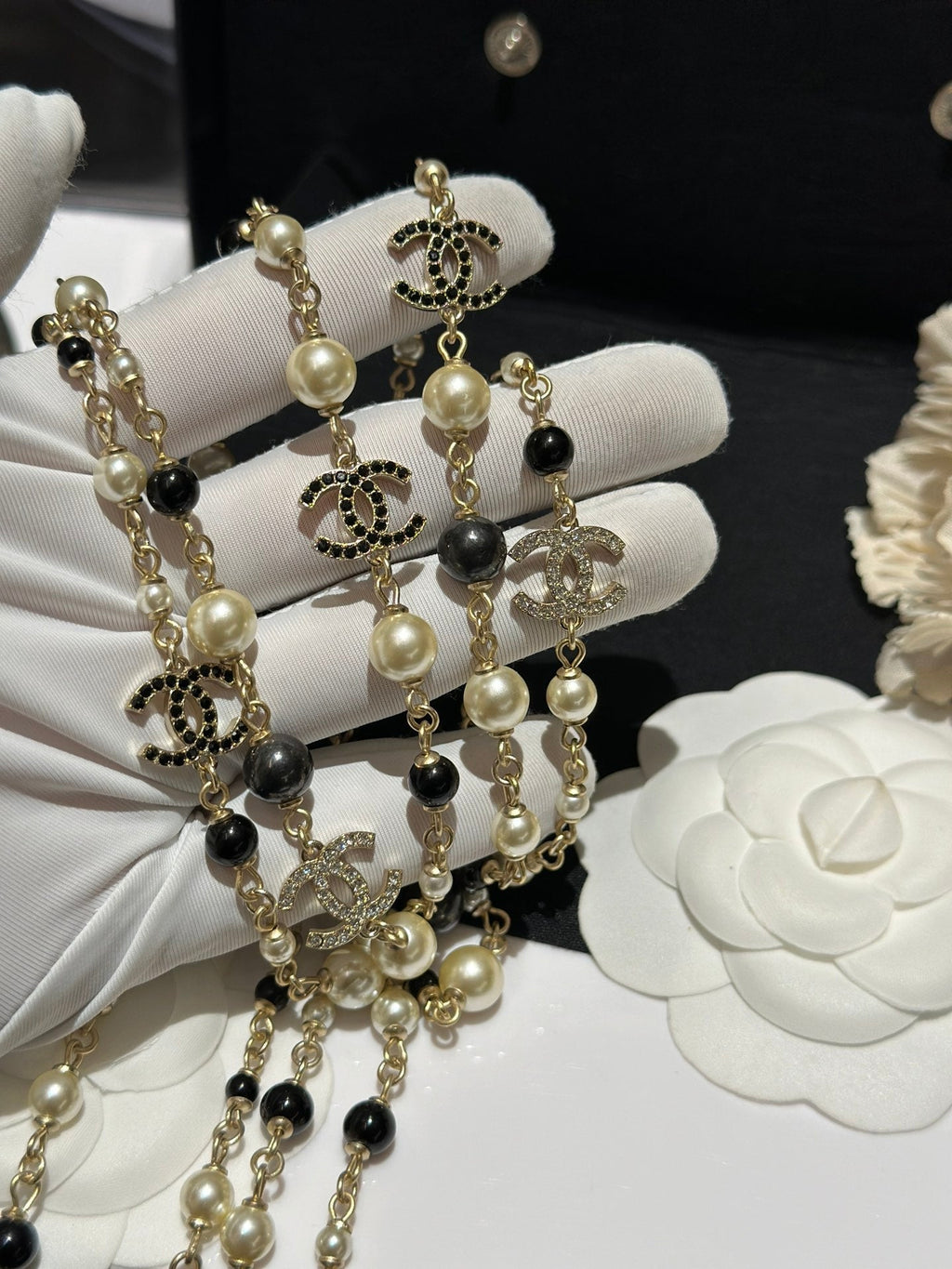 Chanel 24S Long Pearl Necklace